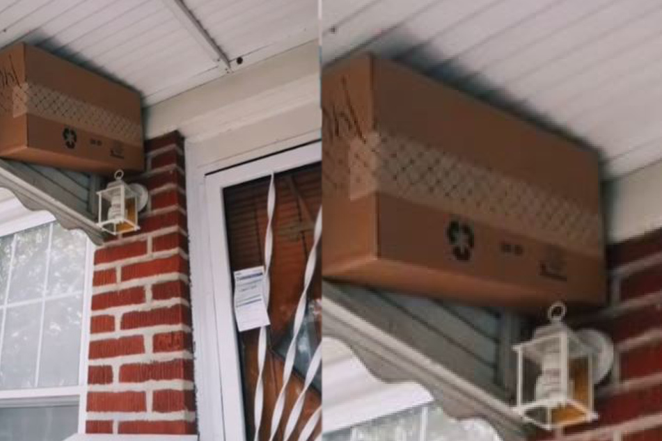Jett might have hid the package a little too well for anyone to find it (collage).