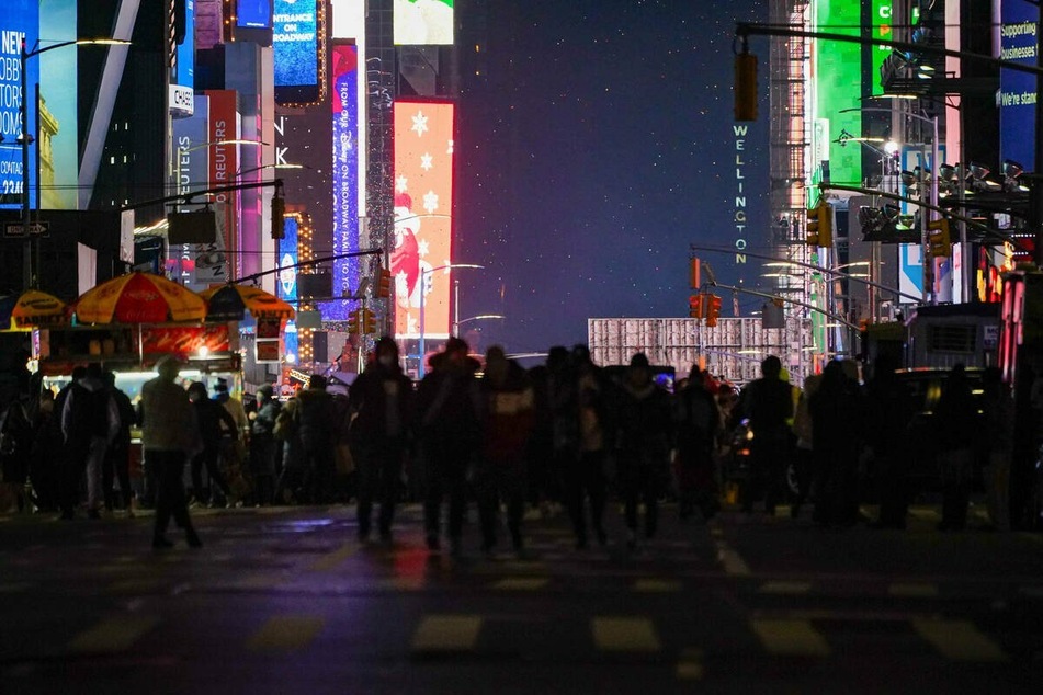 Only a limited live audience of about 40 first responders and essential workers were allowed to watch the Times Square ball drop last year.