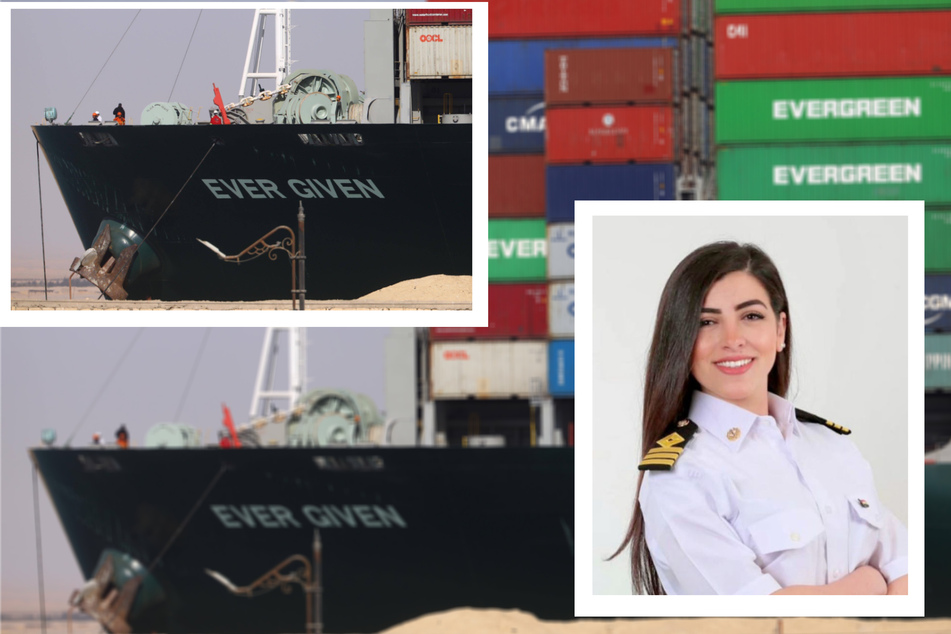 Why was Egypt's first female captain falsely accused of causing the Suez blockage?