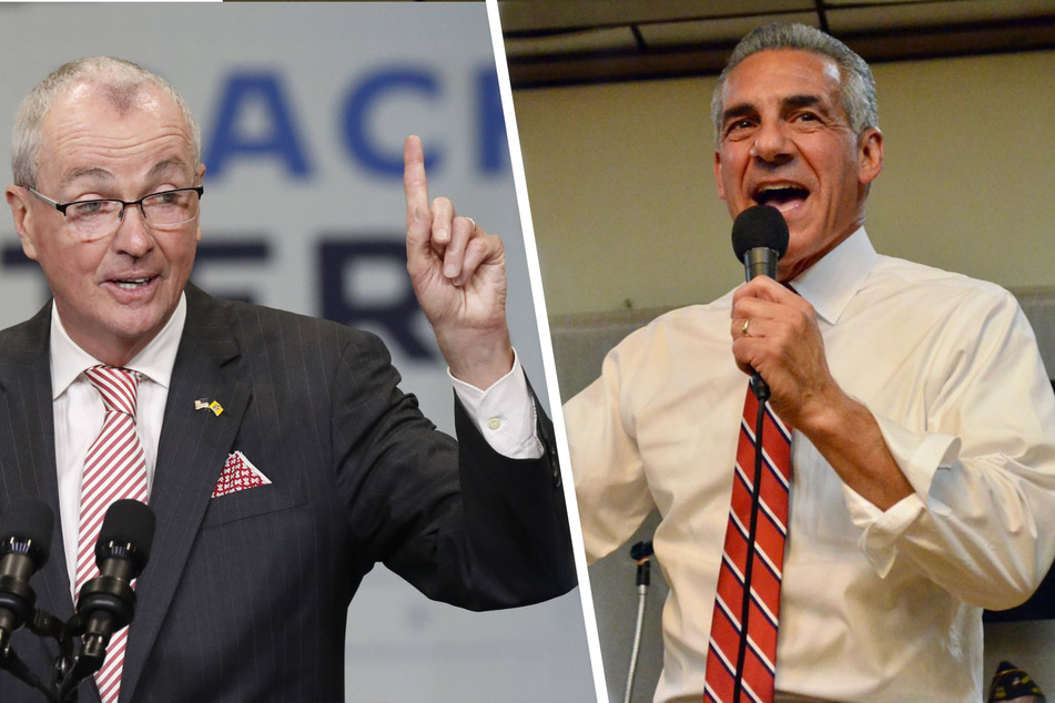 Incumbent New Jersey Governor Phil Murphy's (l.) race against Republican Jack Ciattarelli remains too close to call.