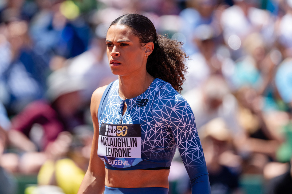 Sydney McLaughlin-Levrone of the United States prepares to compete in the Women's 400m during the Prefontaine Classic at Hayward Field on July 5, 2025, in Eugene, Oregon.