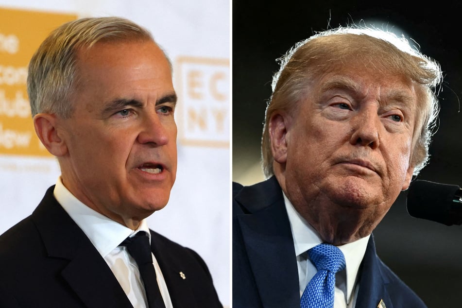Canada's Prime Minister Mark Carney (l) held urgent talks with US President Donald Trump in an effort to avoid new US tariffs on Canadian goods.