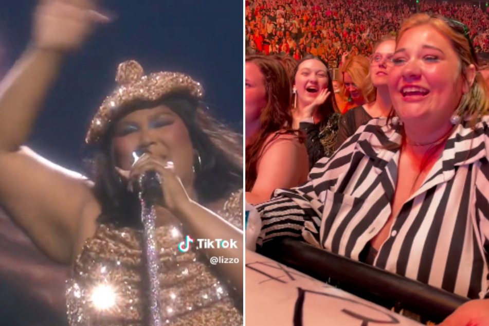Lizzo treated her audience to a heartfelt performance of the song Special and kissed a fan's sign in Kentucky.