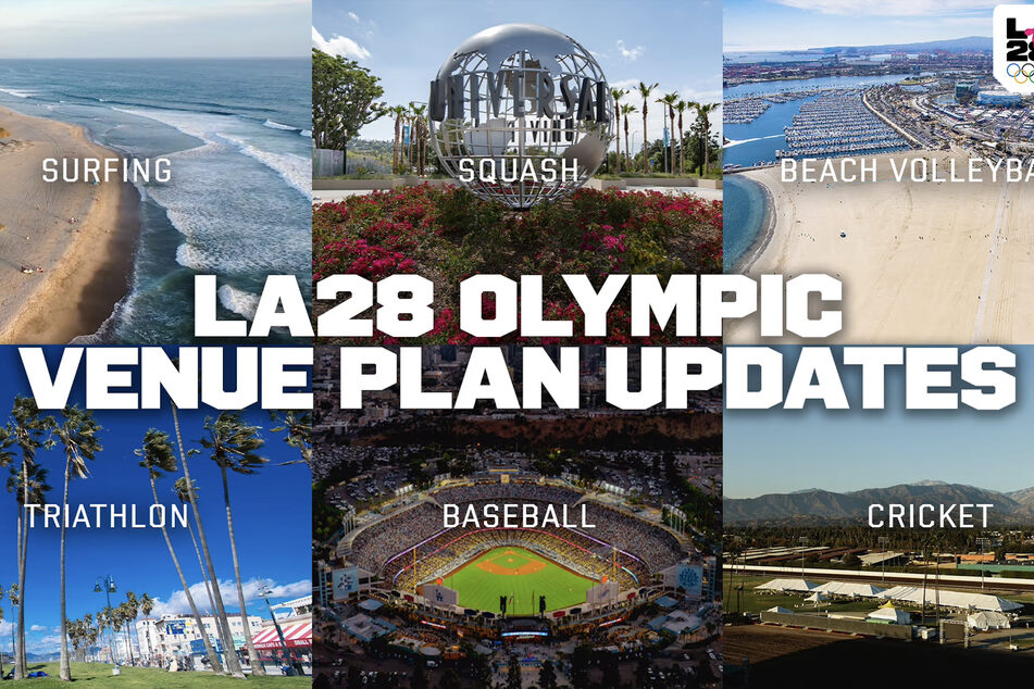 An iconic Hollywood studio lot and the golden sands of Venice Beach are among an array of Los Angeles landmarks that will stage events for the 2028 Olympic Games, organizers said Tuesday.