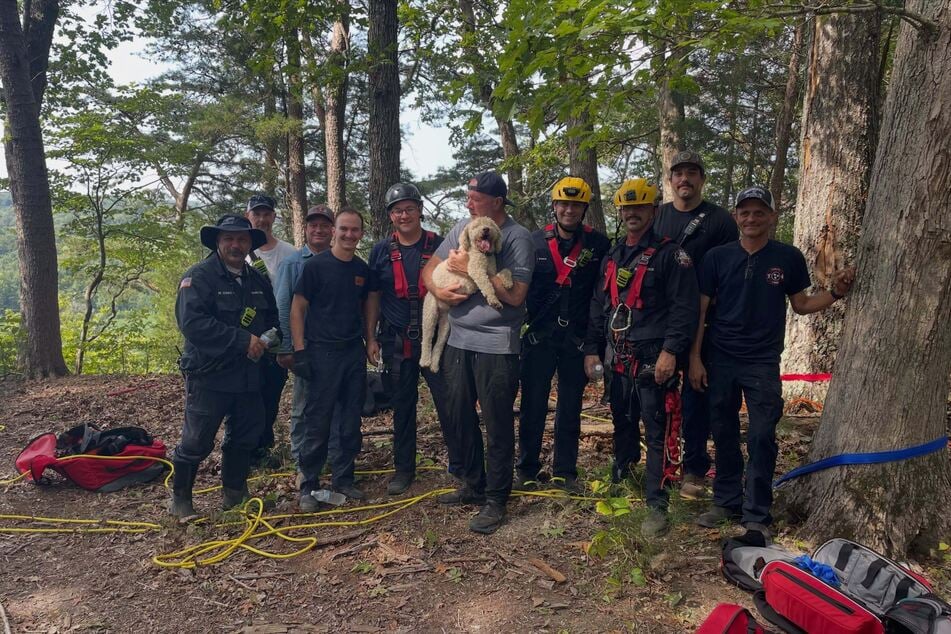 Carl spent about 17 hours on a narrow rock ledge before he could be rescued.
