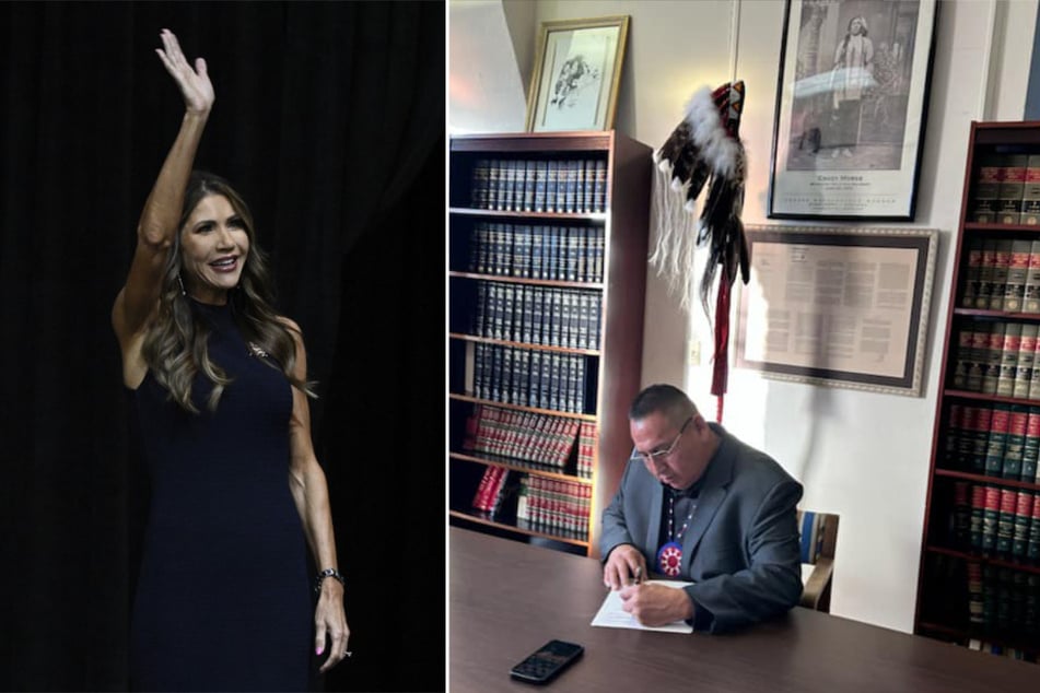 Oglala Sioux Tribe President Frank Star Comes Out has said his community does not support Kristi Noem's border "invasion" rhetoric.
