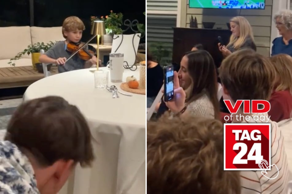 Viral Video of the Day for December 9, 2024: Kid's hilarious violin performance cracks up family