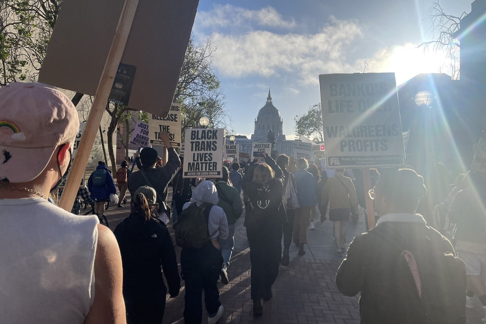 San Franciscans march toward City Hall demanding justice for Banko Brown.