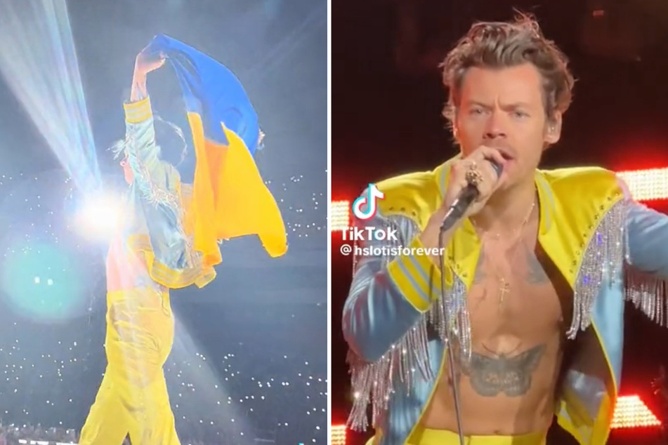 Harry Styles treated three Ukrainian refugees to his Love on Tour show in Poland on Sunday.