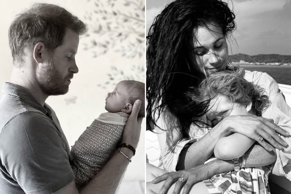 Meghan Markle (r.) shared new, never-before-seen snaps of her daughter, Lilibet, in honor of the young royal's fourth birthday on Wednesday.