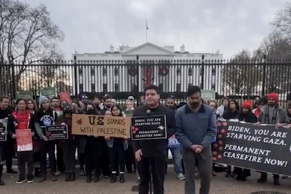 UAW director Brandon Mancilla announced the labor union was joining the call for a ceasefire in the Israel-Gaza war.