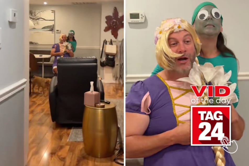 Viral Video of the Day for July 30, 2026: Parents surprise daughter on birthday dressed as her favorite movie characters