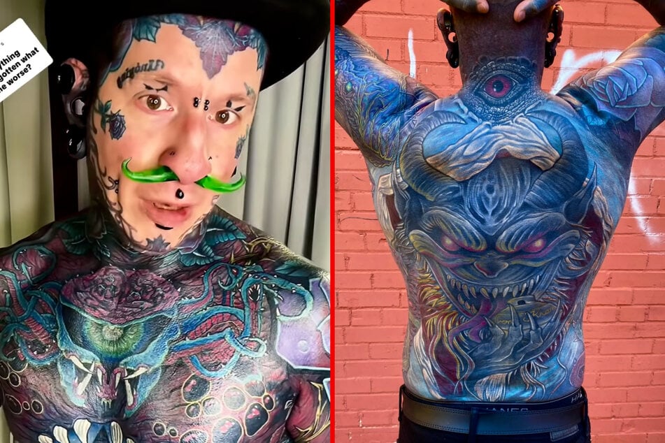 Extreme tattoo addict reveals his most painful body modification
