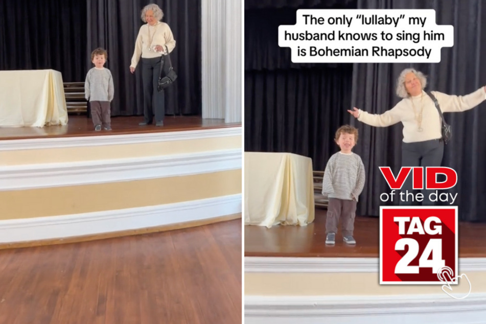 Viral Video of the Day for February 26, 2024: Toddler channels inner Freddie Mercury for epic "lullaby!"