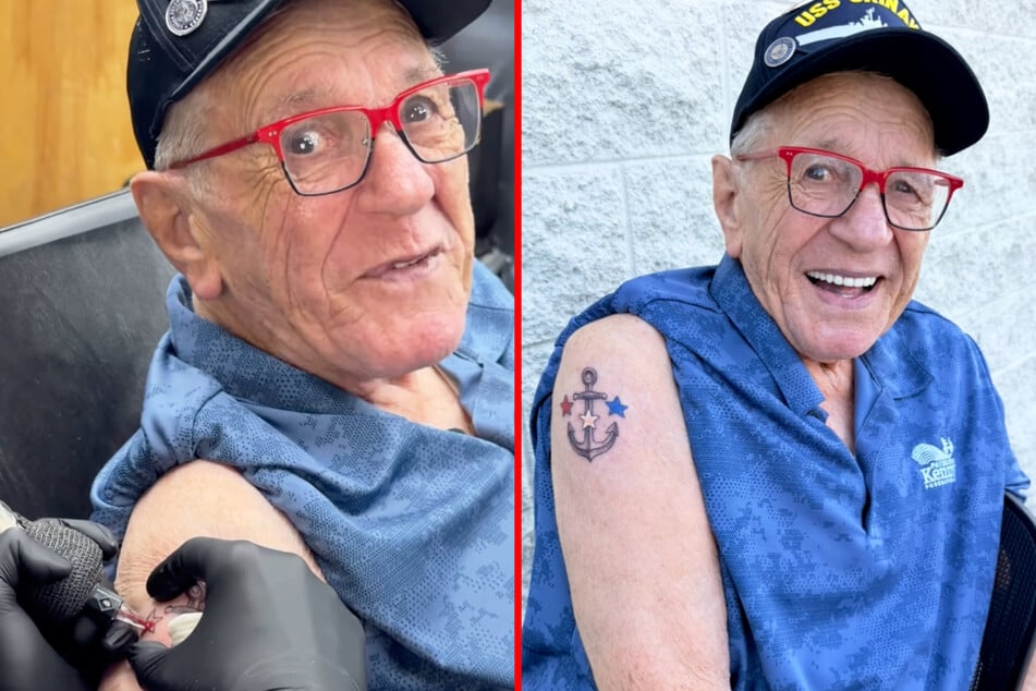 Man gets first tattoo at age of 84 and shares inspiring message!