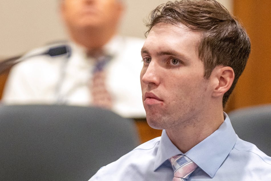 Tyler Robinson, the man accused of killing Charlie Kirk at Utah Valley University, appears during a hearing in Fourth District Court in Provo, Utah, on December 11, 2025.