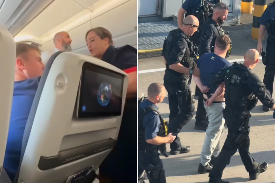 The police were already waiting for the man at the terminal and took him into custody.