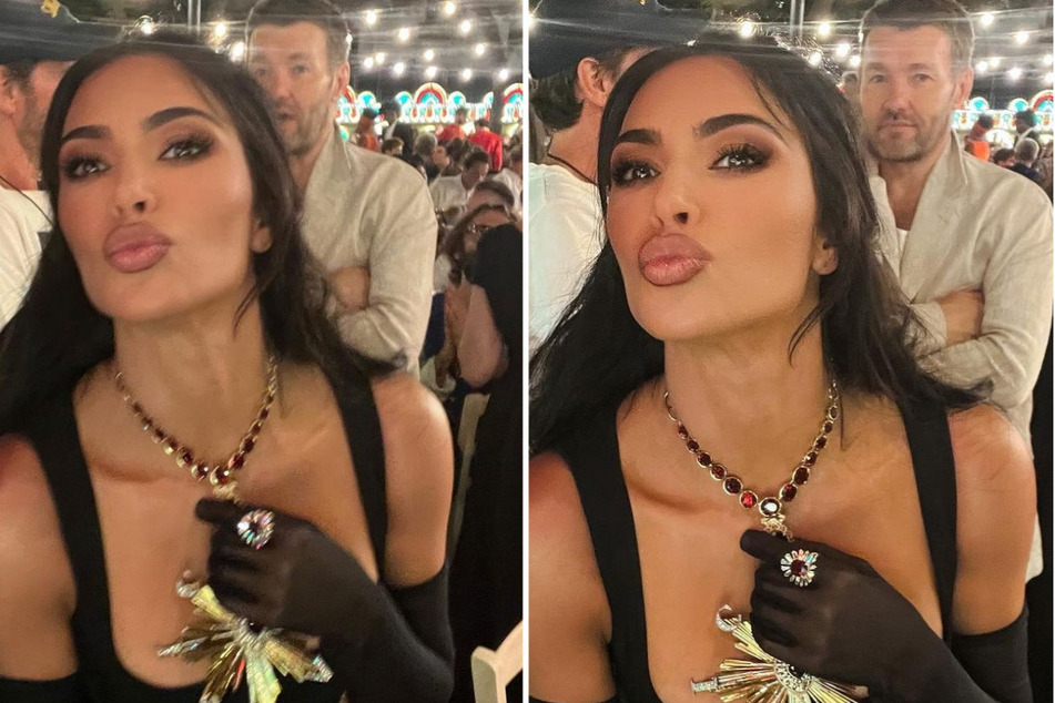 Kim Kardashian rocked a goth-themed look at the Dolce & Gabbana's Alta Moda show.