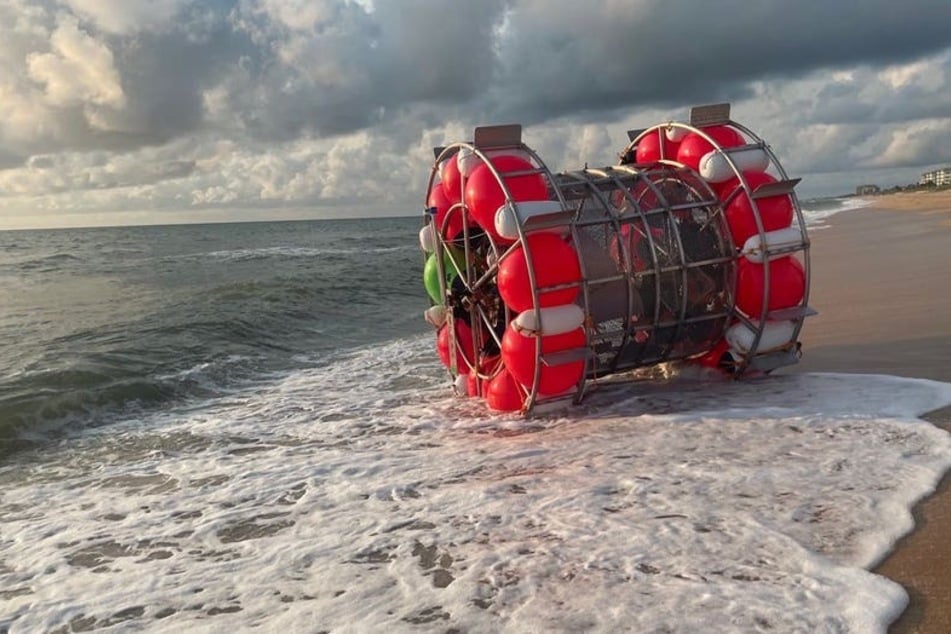 Florida man stopped by Coast Guard while traveling to New York in floating hamster wheel