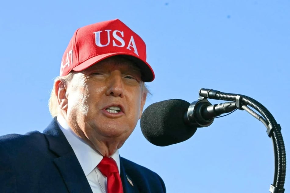 President Donald Trump speaks at Anduril Industries in Sparrows Point, Maryland, on Tuesday.  Trump recently claimed he could have done "very bad things" to Hillary Clinton, Joe Biden, and Barack Obama, but decided against it.