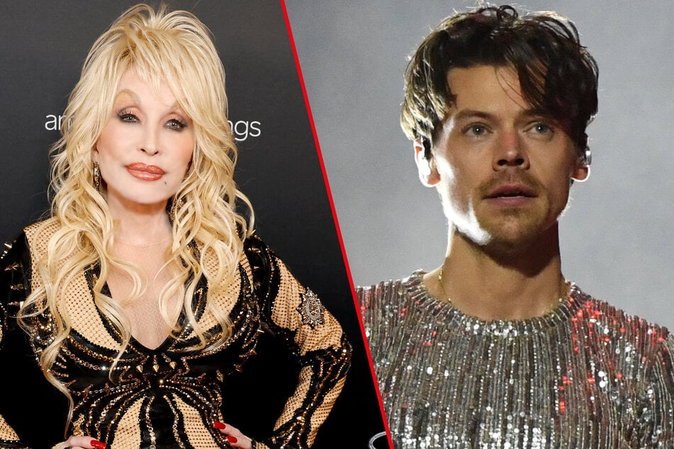 Harry Styles (R) honored Dolly Parton (L) with an emotional tribute at Madison Square Garden, thanking the late music icon for inspiring him.