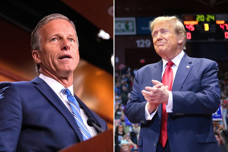South Dakota Senator John Thune has officially endorsed Donald Trump to be the Republican Party's 2024 presidential nominee.