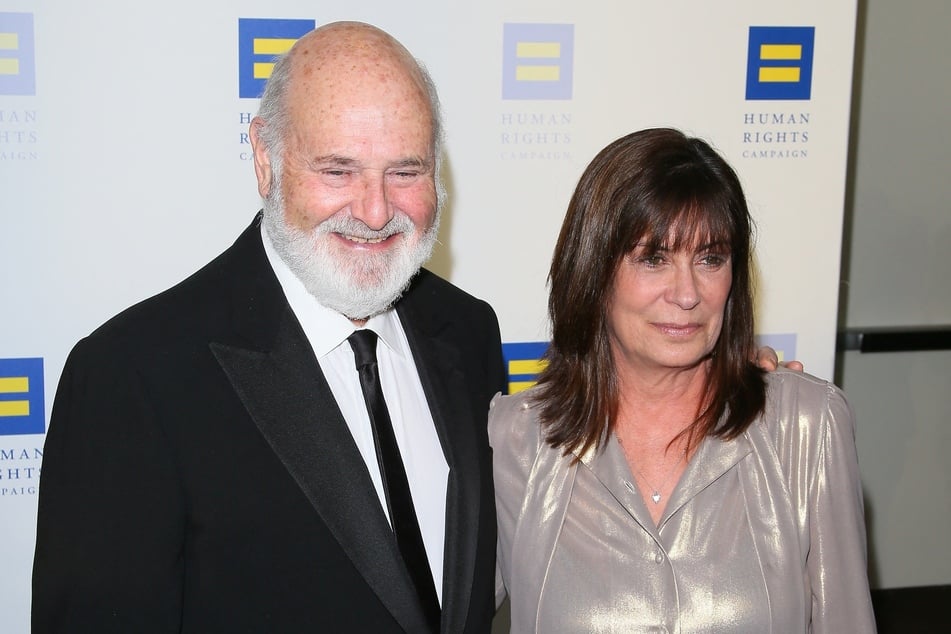 Director Rob Reiner (l.) and his wife, Michele Singer Reiner, arrive for the Human Rights Campaign 2019 Los Angeles dinner on March 30, 2019.