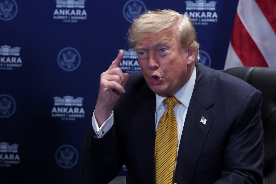 President Donald Trump speaks during a meeting with NATO Secretary General Mark Rutte (not pictured) on the sidelines of the NATO summit in Ankara, Turkey, on July 8, 2026.