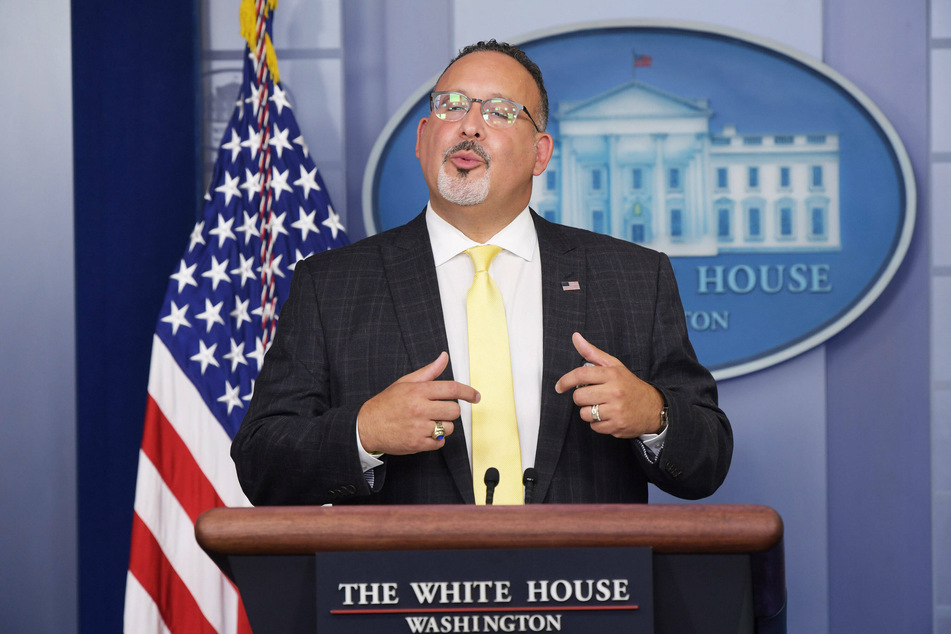 US Education Secretary Miguel Cardona said he does not want to withhold federal funds from states that block mask mandates.