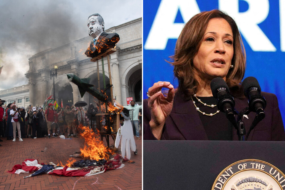 Kamala Harris criticizes "despicable acts by unpatriotic protestors" amid Netanyahu visit