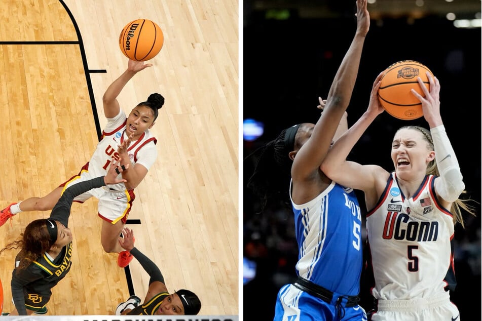 Paige Bueckers (r.) and JuJu Watkins will be the top players to watch in Monday's showdown.