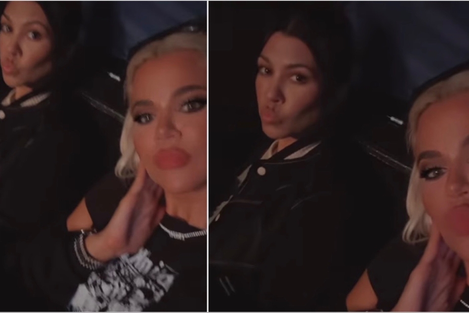 Khloé Kardashian lives the rockstar life with Kourtney at Blink-182 concert