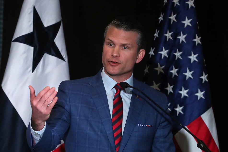 US Secretary of Defense Pete Hegseth speaks during a joint press conference with Panama's Security Minister Frank Abrego (out of frame) after the signing of a bilateral agreement, in Panama City on Wednesday.