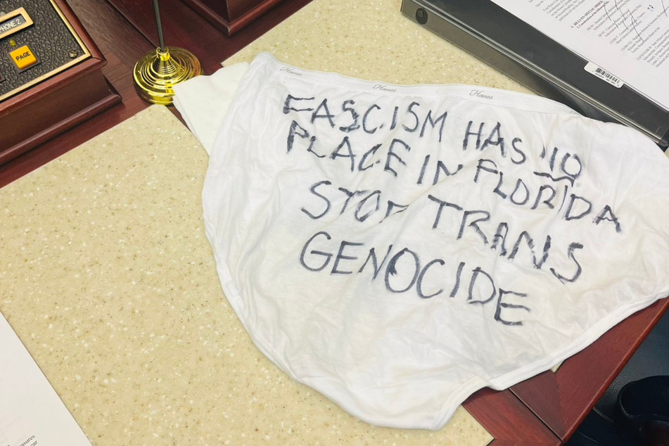 Floridians throw underwear at Republican lawmakers pushing anti-trans bill