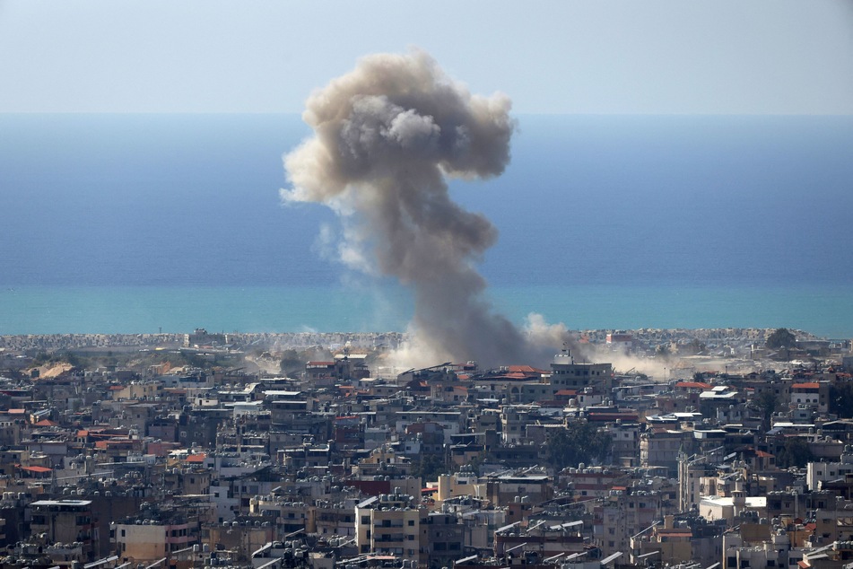 Smoke rises from the site of an Israeli airstrike in the southern suburbs of the Lebanese capital Beirut on March 17, 2026.