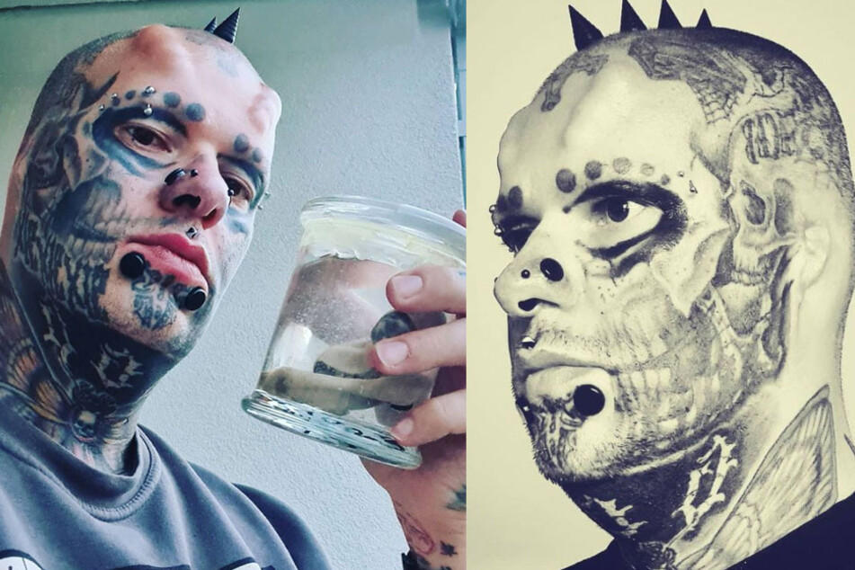 Man keeps his ears in a jar after removing them in quest to look like a skull