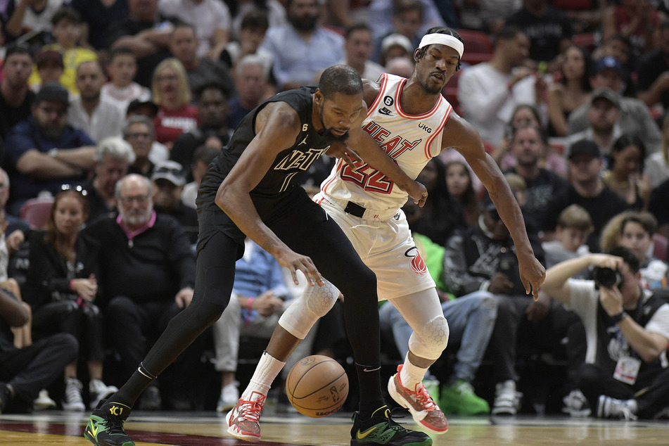 Durant is averaging 30.0 points, 6.8 rebounds, and 5.4 assists this season for the Brooklyn Nets.
