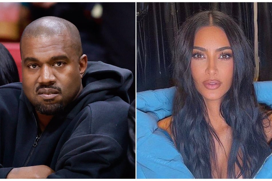 On Monday, Kim Kardashian (r) called her ex-husband Kanye "Ye" West (l.) out for again alleging that she is keeping their kids away from them.