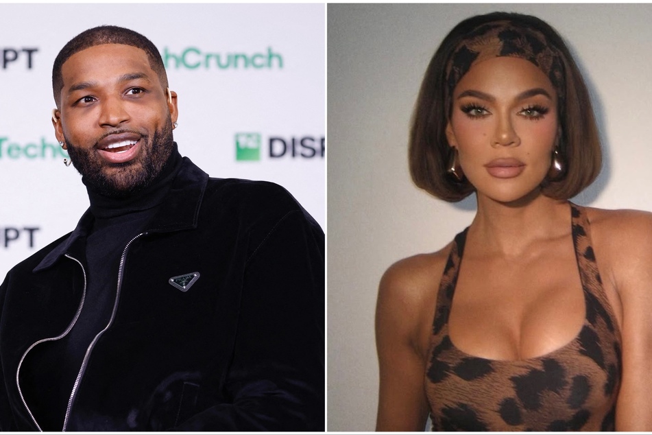 Khloé Kardashian looked back on an "awkward" gesture from Tristan Thompson (l.) while she was mad at him for his infidelities