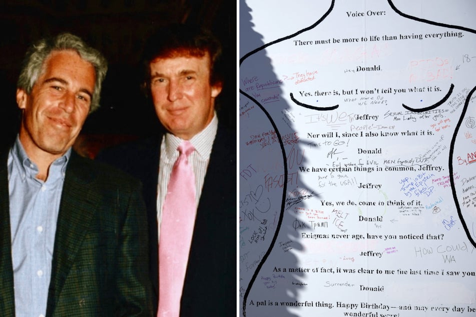 President Donald Trump's lawsuit over the publication of an alleged birthday letter to Jeffrey Epstein (l.) has been dismissed.