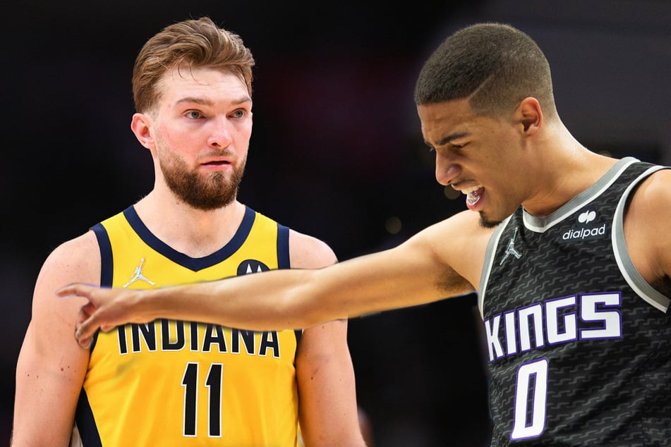 Domantas Sabonis (l.) and Tyrese Haliburton are switching teams.