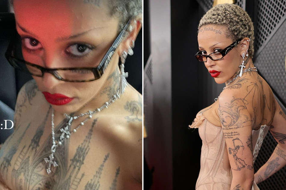 Doja Cat's 2024 Grammy look was bold, and fans are into it.
