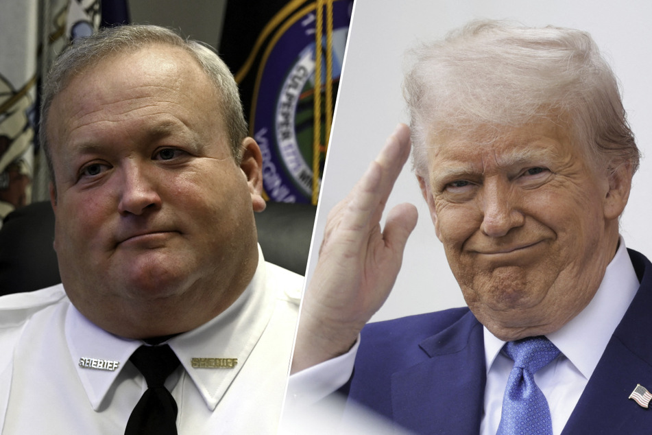 President Donald Trump (r.) has pardoned Virginia ex-sheriff Scott Jenkins after he was convicted and sentenced on federal bribery charges.