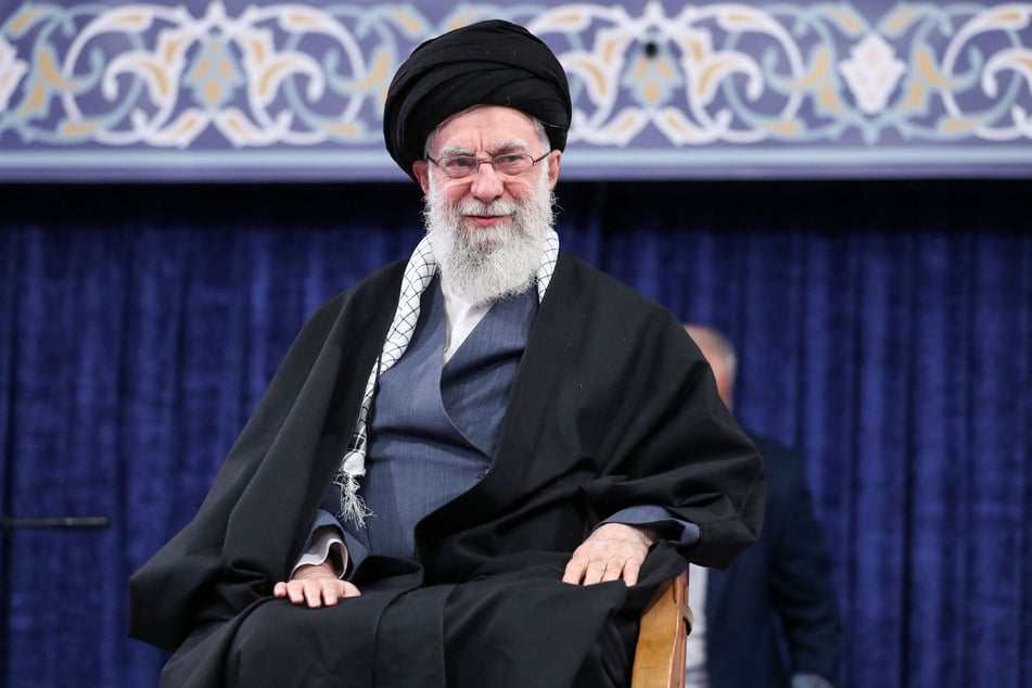 This handout picture provided by the office of Iran's Supreme Leader Ayatollah Ali Khamenei shows him during an address in Tehran on Tuesday.