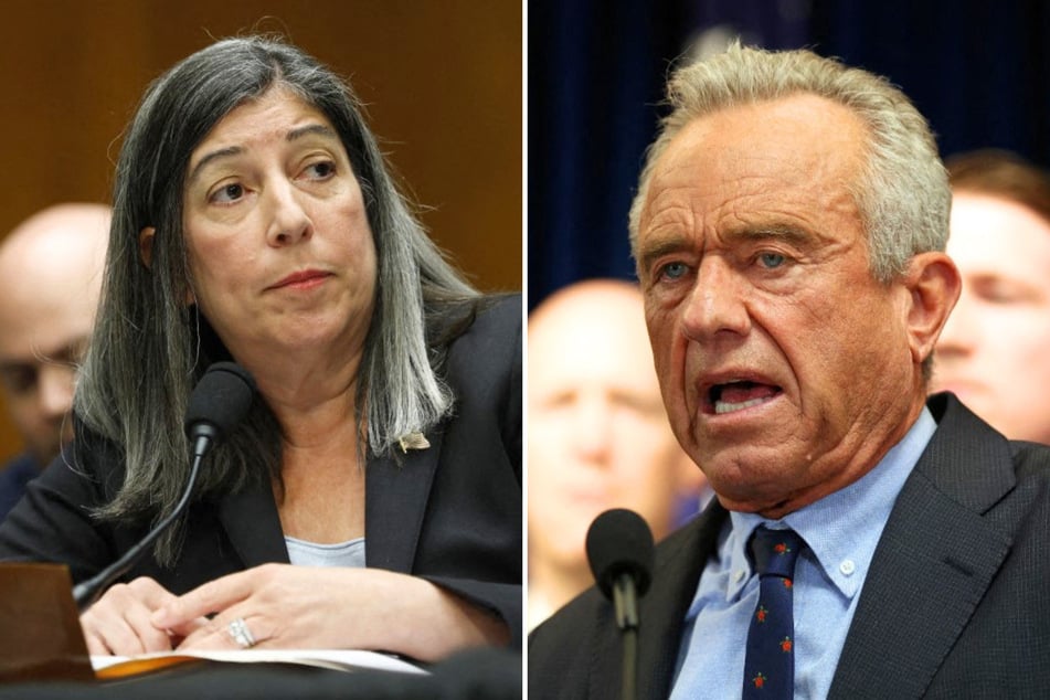 In a recent interview, former CDC official Debra Houry (l) detailed the "chaos" and "harm" Robert F. Kennedy Jr.'s (r) leadership has caused the agency.