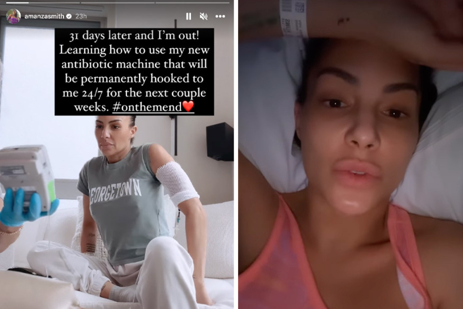 Selling Sunset's Amanza Smith returns home after month-long hospitalization