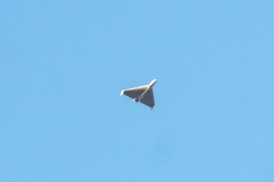 A Russian "kamikaze" drone, considered to be a Shahed-136 Iranian model.