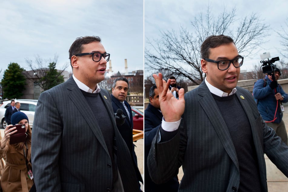 Republican George Santos is heading to Washington DC for the president's State of the Union address on Tuesday, where his constituents plan to demand his resignation.