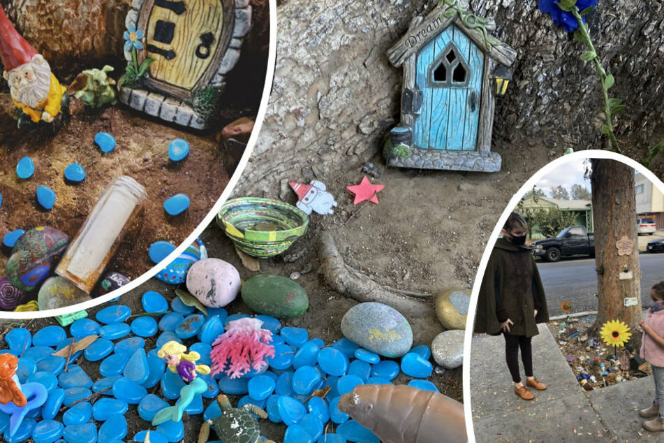 Little girl creates a fairy garden and then something magical happens