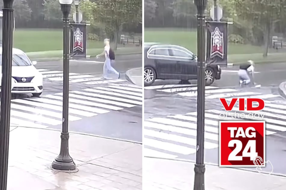 Viral Video of the Day for October 2, 2026: Student suddenly slammed by car while walking in crosswalk on campus